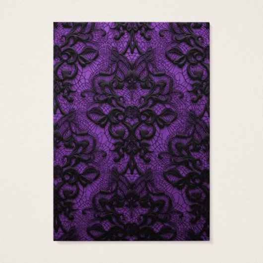 Gothic Lace Lila Black Earring Display Card (Rückseite)