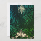 Gothic Lace Skeleton Halloween Hochzeit Einladung (Rückseite)