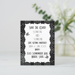 Gothic Lace Wedding Einladung Postkarte