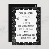 Gothic Lace Wedding Einladung Postkarte (Vorne/Hinten)
