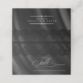 Gothic Lace Wedding Table Burgundy ID866 Platzkarte (Außenseite Aufgefaltet)