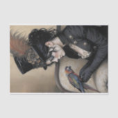 Gothic Lady Macaw Decoupage Seidenpapier (Vorderseite)