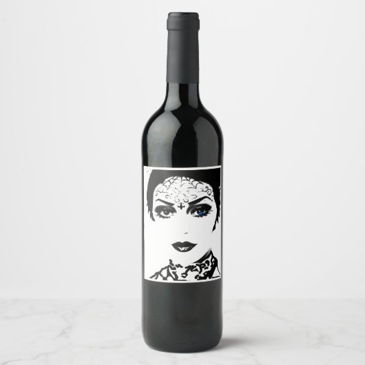 Gothic Lady Wine Weinetikett (Vorderseite)