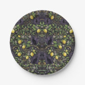Gothic Lemon Halloween-Papierplatten Muster Pappteller (Vorderseite)
