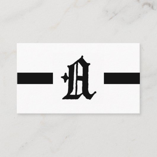 Gothic Letter "A" Klassisches Englisch Visitenkarte (Vorderseite)