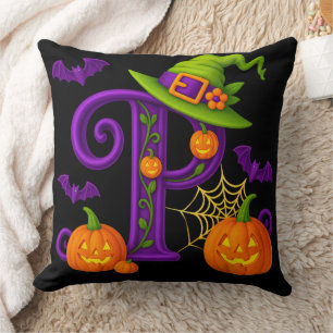 Gothic Letter P Personalisiertes Drehkissen Kissen
