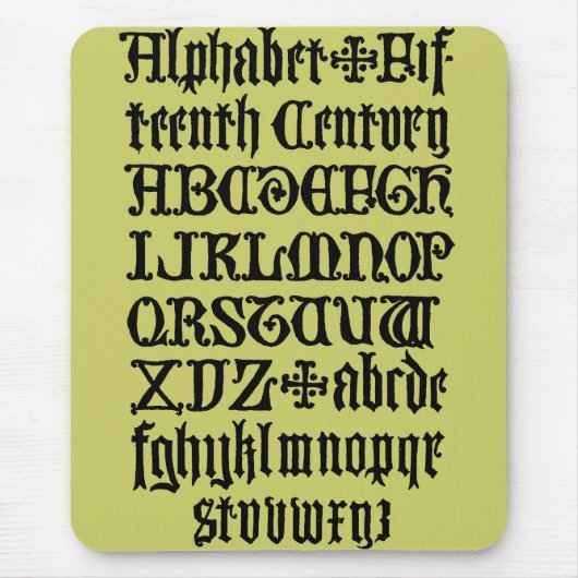 Gothic-Lettern-Mauspad Mousepad (Vorne)