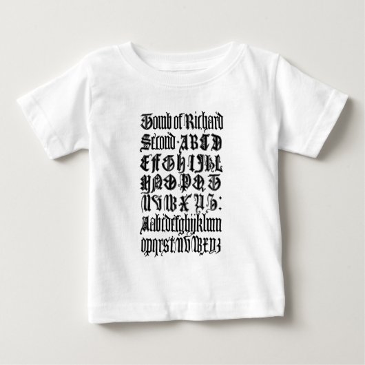 Gothic-Lettern-Shirt Baby T-shirt (Vorderseite)