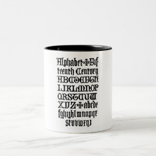 Gothic-Lettern-Tasse Zweifarbige Tasse