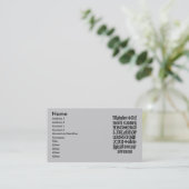 Gothic Letters Business Card Visitenkarte (Stehend Vorderseite)