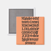 Gothic Letters Magnet (Vorderseite/Rückseite)