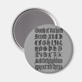 Gothic Letters Magnet (Vorderseite/Rückseite)