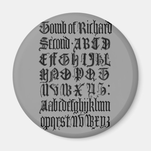 Gothic Letters Magnet (Vorne)