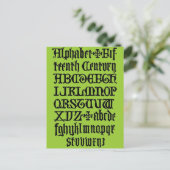 Gothic Letters Postcard Postkarte (Stehend Vorderseite)