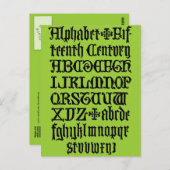 Gothic Letters Postcard Postkarte (Vorne/Hinten)