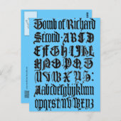 Gothic Letters Postcard Postkarte (Vorne/Hinten)