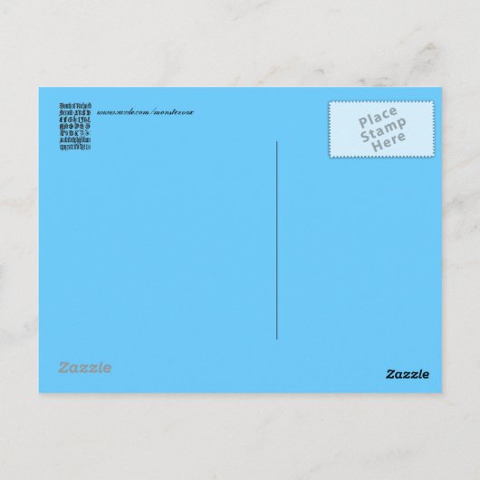 Gothic Letters Postcard Postkarte (Rückseite)