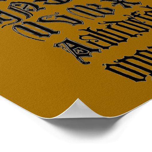 Gothic Letters Poster (Ecke)