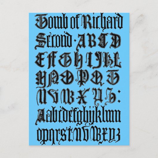 Gothic Letters Postkarte (Vorderseite)