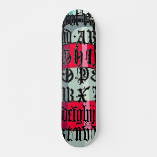 Gothic Letters Skateboard (Vorne)