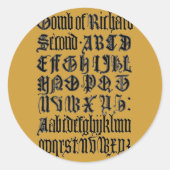 Gothic Letters Sticker (Vorderseite)