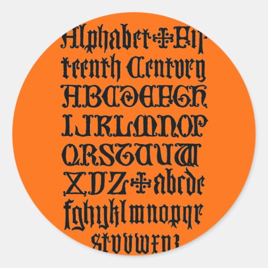 Gothic Letters Sticker (Vorderseite)