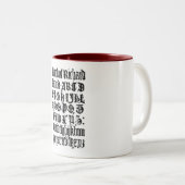 Gothic Letters Tasse (VorderseiteRechts)