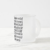 Gothic Letters Tasse (VorderseiteRechts)