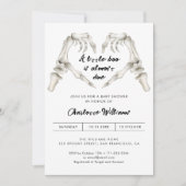 Gothic Liebe Herzklopfen Kinderdusche Einladung (Vorderseite)