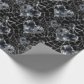 Gothic Liebe Spooky Spider Web mit Herz Geschenkpapier (Ecke)