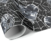 Gothic Liebe Spooky Spider Web mit Herz Geschenkpapier (Rolleneckpunkt)
