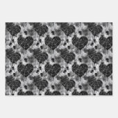 Gothic Liebe Spooky Spider Web mit Herz Geschenkpapier Set (Vorderseite 2)
