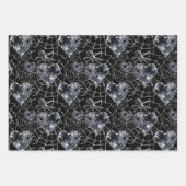 Gothic Liebe Spooky Spider Web mit Herz Geschenkpapier Set (Vorderseite 2)