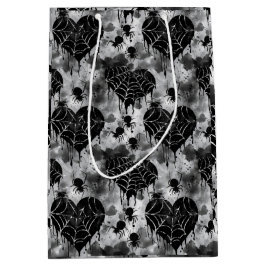 Gothic Liebe Spooky Spider Web mit Herz Mittlere Geschenktüte