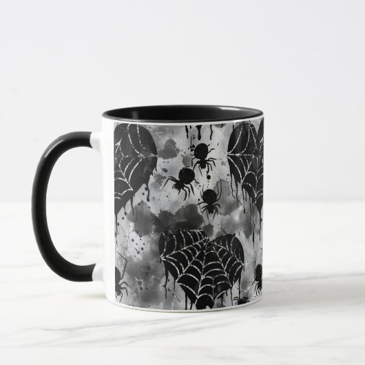 Gothic Liebe Spooky Spider Web mit Herz Tasse (Links)