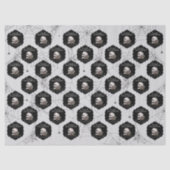 Gothic Light Gray Floral Skull Halloween Seidenpapier (Vorderseite)