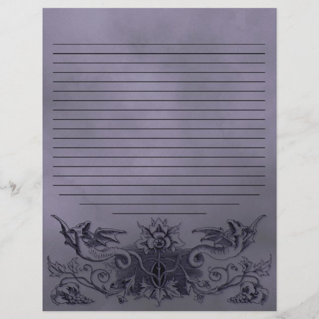 Gothic Light Lila Dragon Alchemy Zauberseite (Vorderseite)