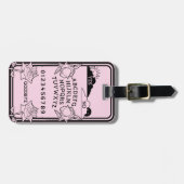 Gothic Light Pink Black Floral Spirit Board Gepäckanhänger (Vorderseite horizontal)