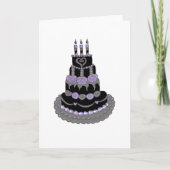 Gothic Lila Birthday Cake Karte (Vorderseite)
