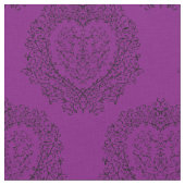 Gothic Lila Black Heart Stoff (Nahaufnahme)