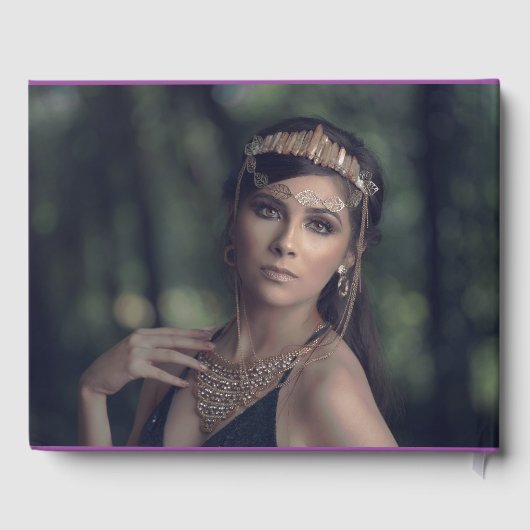 Gothic Lila & Black Moody Quinceañera Gästebuch (Rückseite)