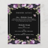 Gothic Lila & Black Moody Quinceñera Menü (Rückseite)