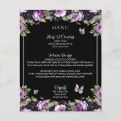 Gothic Lila & Black Moody Quinceñera Menü (Vorderseite)