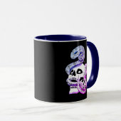 Gothic Lila & Blue Snake und Skull Dark Art Tasse (VorderseiteRechts)