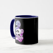 Gothic Lila & Blue Snake und Skull Dark Art Tasse (Vorderseite Links)