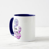 Gothic Lila & Blue Snake und Skull Dark Art Tasse (Vorderseite Links)