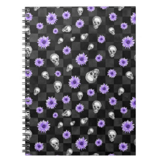 Gothic Lila Blumen Notizbuch Notizblock