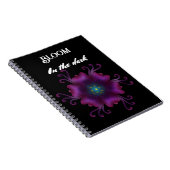 Gothic Lila-Blüten-Dunkle-Flora-Botanik Notizblock (Rechte Seite)