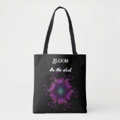 Gothic Lila-Blüten-Dunkle Florale Botanik Tasche (Vorderseite)