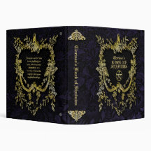 Gothic Lila Floral Gold Blätter Buch Schatten